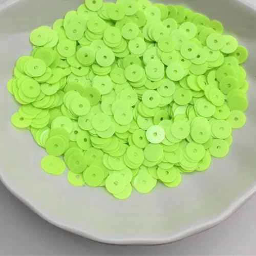 VICIYOO 10 g einfarbige 4 mm 6 mm Flache PVC-Pailletten, Glitzer-Pailletten für Kleidung, Hüte, Schuhe, DIY, Basteln, handgefertigtes Accessoire von VICIYOO
