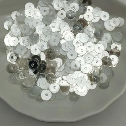 VICIYOO 10 g einfarbige 4 mm 6 mm Flache PVC-Pailletten, Glitzer-Pailletten für Kleidung, Hüte, Schuhe, DIY, Basteln, handgefertigtes Accessoire von VICIYOO