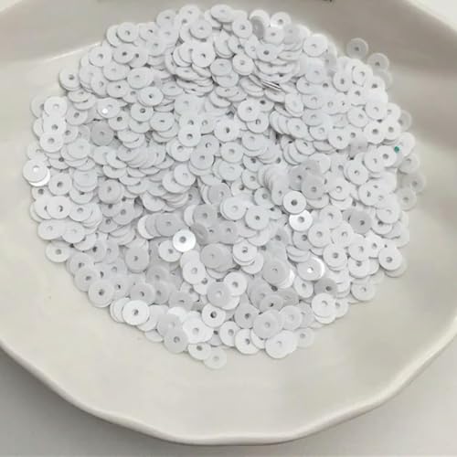 VICIYOO 10 g einfarbige 4 mm 6 mm Flache PVC-Pailletten, Glitzer-Pailletten für Kleidung, Hüte, Schuhe, DIY, Basteln, handgefertigtes Accessoire von VICIYOO