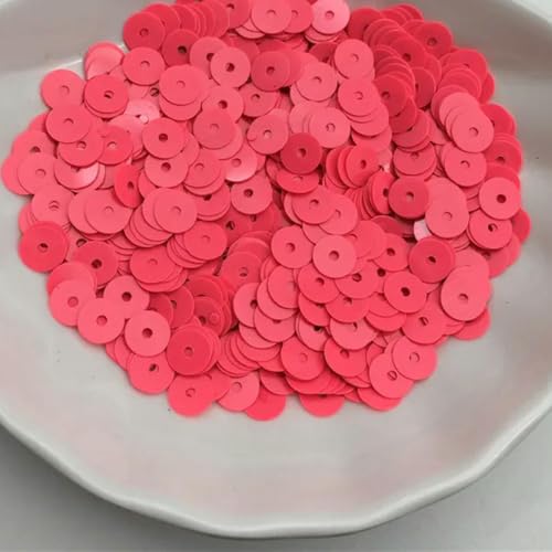 VICIYOO 10 g einfarbige 4 mm 6 mm Flache PVC-Pailletten, Glitzer-Pailletten für Kleidung, Hüte, Schuhe, DIY, Basteln, handgefertigtes Accessoire von VICIYOO