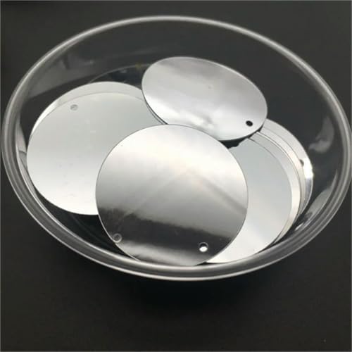 VICIYOO 10 mm, 15 mm, 20 mm, 25 mm, 30 mm, PVC, flach, rund, lose Pailletten, Pailletten, Nähen, Hochzeit, Bastelzubehör mit 1 Seitenloch von VICIYOO