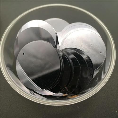 VICIYOO 10 mm, 15 mm, 20 mm, 25 mm, 30 mm, PVC, flach, rund, lose Pailletten, Pailletten, Nähen, Hochzeit, Bastelzubehör mit 1 Seitenloch von VICIYOO
