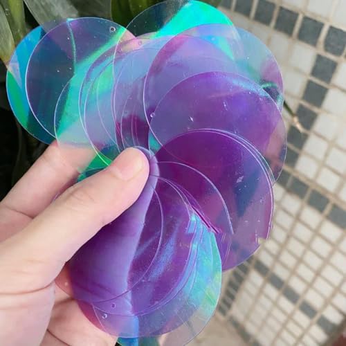 VICIYOO 1000 Gramm 20/30/40/50/77mm Runde Transparent PVC Pailletten Pailletten Nähen Hochzeit Zubehör DIY Anhänger von VICIYOO