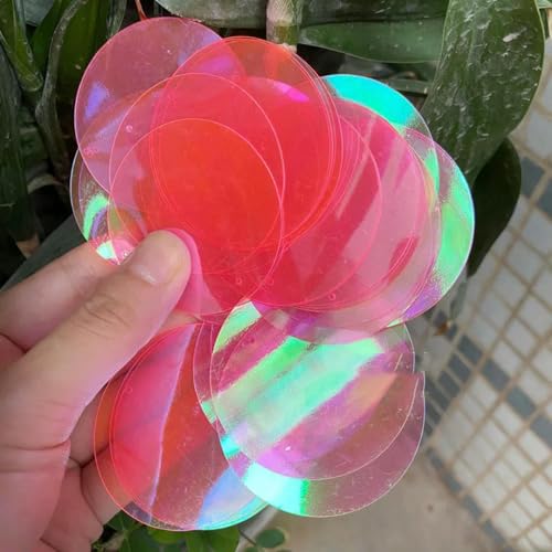 VICIYOO 1000 Gramm 20/30/40/50/77mm Runde Transparent PVC Pailletten Pailletten Nähen Hochzeit Zubehör DIY Anhänger von VICIYOO
