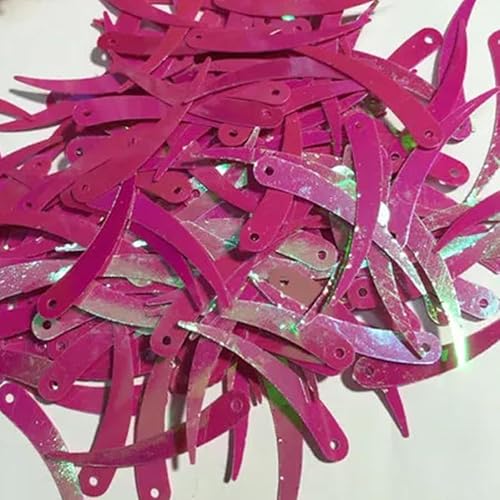 VICIYOO 1000 Stück Pailletten, 5 x 32 mm, PVC, Flache Paillette, Kleidungsdekoration mit 1 Loch, Chiliform VICIYOO 1000 Stück Pailletten, 5 x 32 mm, PVC, Flache Paillette, Kleidungsdekoration mit 1 Loch, Chiliform von VICIYOO