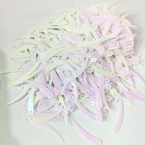 VICIYOO 1000 Stück Pailletten, 5 x 32 mm, PVC, Flache Paillette, Kleidungsdekoration mit 1 Loch, Chiliform VICIYOO 1000 Stück Pailletten, 5 x 32 mm, PVC, Flache Paillette, Kleidungsdekoration mit 1 Loch, Chiliform von VICIYOO