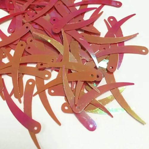 VICIYOO 1000 Stück Pailletten, 5 x 32 mm, PVC, Flache Paillette, Kleidungsdekoration mit 1 Loch, Chiliform VICIYOO 1000 Stück Pailletten, 5 x 32 mm, PVC, Flache Paillette, Kleidungsdekoration mit 1 Loch, Chiliform von VICIYOO