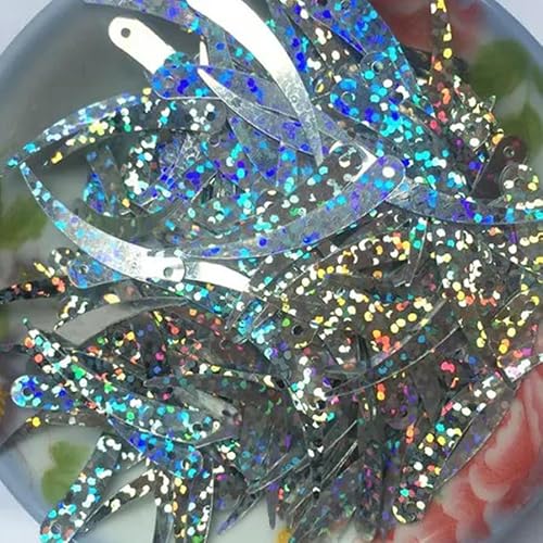 VICIYOO 1000 stücke Chili Form Pailletten 5 * 32mm PVC Flache Paillette Kleidung Dekoration Mit 1 Loch von VICIYOO