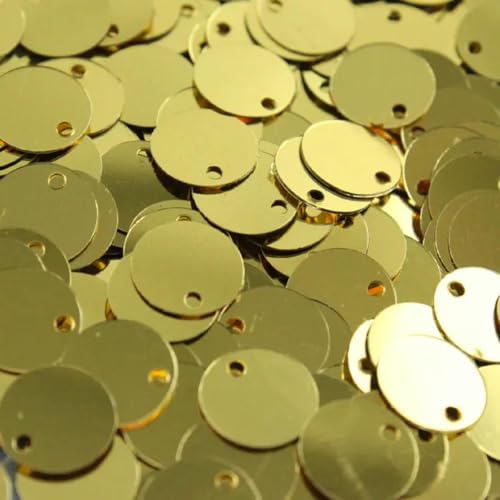 VICIYOO 20 Gramm 10 mm 20 mm Einzelloch-Pailletten, flach, rund, lose Pailletten, Basteln, Nähen, Kleidung, Dekoration, DIY-Zubehör von VICIYOO