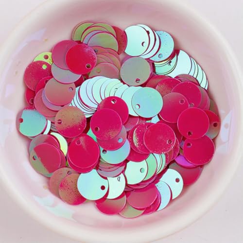 VICIYOO 20 g 10 mm runde PVC-Pailletten mit Loch für handgefertigtes Nähen, Jäten, Partykleid, Taschenmaterial, DIY von VICIYOO