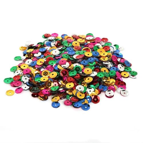 VICIYOO 20 g 4 mm 5 mm 6 mm Glitzer-Pailletten, flach, rund, lose Pailletten zum Basteln, für Kleidung, Nähzubehör von VICIYOO