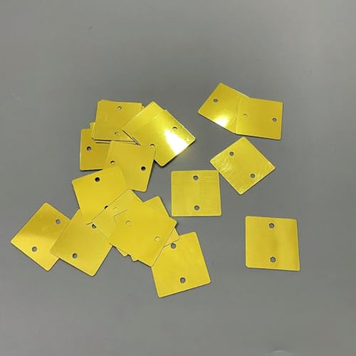 VICIYOO 200–1000 Stück 30 mm 2-Loch-PVC-Pailletten, quadratisch, für DIY-Hochzeitsbühnen, Kleidungsstücke, Nähen, dekorativ von VICIYOO