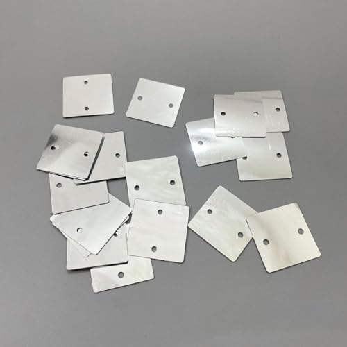 VICIYOO 200–1000 Stück 30 mm 2-Loch-PVC-Pailletten, quadratisch, für DIY-Hochzeitsbühnen, Kleidungsstücke, Nähen, dekorativ von VICIYOO