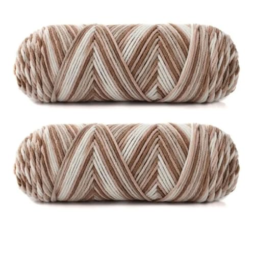 VICIYOO 200 g 5-fädig gefärbtes Baumwollgarn für Pullover, Schals, mitteldick, handgefertigt, zum Selbermachen, gewebtes Häkelmaterial, Tasche VICIYOO 200 g 5-fädig gefärbtes Baumwollgarn für Pullover, Schals, mitteldick, handgefertigt, zum Selbermachen, gewebtes Häkelmaterial, Tasche von VICIYOO
