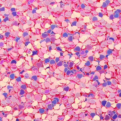 VICIYOO 30g Nagel Glitter Herz Pailletten Gemischte Pailletten Fluoreszierende Flake Glow Decor 3mm VICIYOO 30g Nagel Glitter Herz Pailletten Gemischte Pailletten Fluoreszierende Flake Glow Decor 3mm von VICIYOO