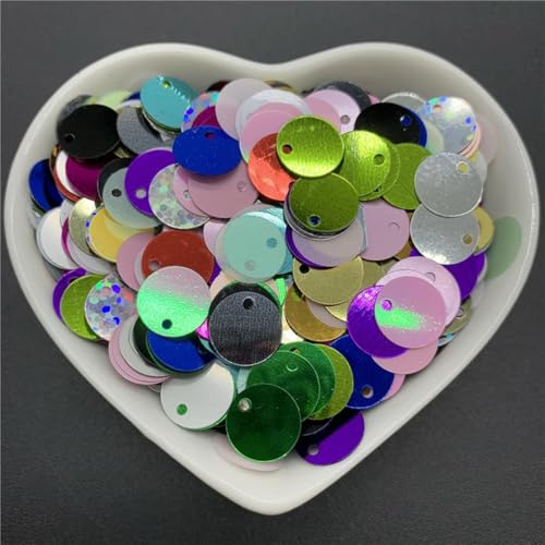 VICIYOO 400 Stücke 10mm Pailletten Mit 1 Seitenloch PVC Flache Runde Lose Pailletten Pailletten Nähen Handwerk DIY Scrapbooking Anhänger von VICIYOO
