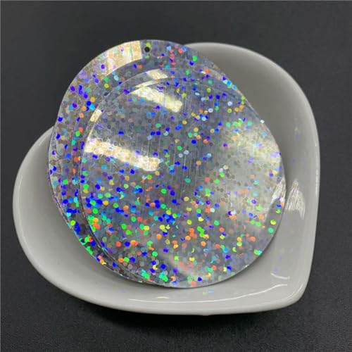 VICIYOO 50 Teile/los 50mm Flache Runde Pailletten mit 1 Seitenloch PVC Flache Lose Pailletten Pailletten Nähen Handwerk DIY Hochzeit von VICIYOO