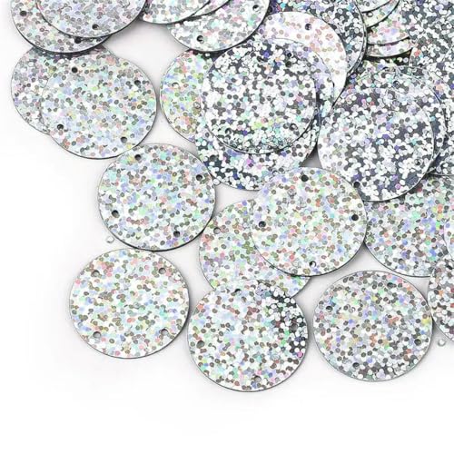 VICIYOO 50 g 4 Löcher Pailletten Flache Runde Lose Handwerk Paillette Nähen Kleidung Handtasche Dekoration DIY Zubehör 20mm/25mm/35mm von VICIYOO