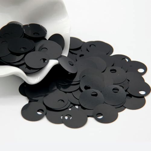 VICIYOO AB Transparente Pailletten 20mm Große runde lose Paillette mit großem Loch PVC FlatPaillettes Hochzeitsdeko Bastelkleidung Accessoire 10g von VICIYOO