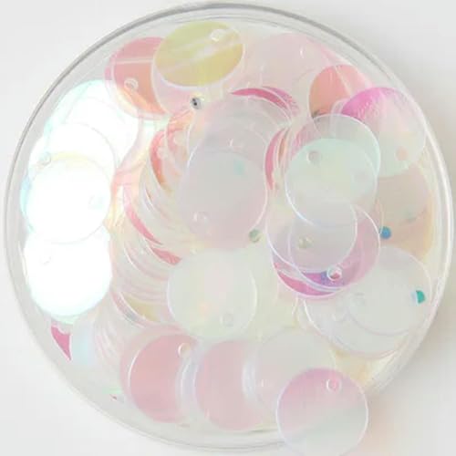 VICIYOO Pailletten, 10/15/20/25/30 mm, PVC, flach, rund, lose Pailletten, Pailletten zum Nähen, für Hochzeiten, Basteln, Zubehör, 10 g von VICIYOO