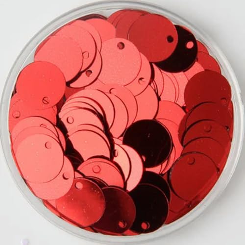 VICIYOO Pailletten, 10/15/20/25/30 mm, PVC, flach, rund, lose Pailletten, Pailletten zum Nähen, für Hochzeiten, Basteln, Zubehör, 10 g von VICIYOO