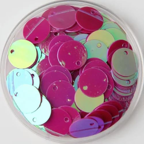 VICIYOO Pailletten, 10/15/20/25/30 mm, PVC, flach, rund, lose Pailletten, Pailletten zum Nähen, für Hochzeiten, Basteln, Zubehör, 10 g von VICIYOO