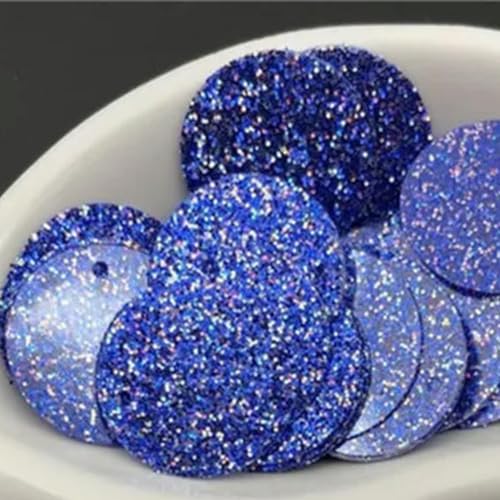VICIYOO Pailletten, 20 mm, mit seitlichem Loch, glitzernd, flach, rund, lose Pailletten, zum Nähen, für Hochzeit, Dekoration, Basteln, Scrapbook, DIY-Zubehör von VICIYOO