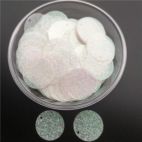VICIYOO Pailletten, 20 mm, mit seitlichem Loch, glitzernd, flach, rund, lose Pailletten, zum Nähen, für Hochzeit, Dekoration, Basteln, Scrapbook, DIY-Zubehör von VICIYOO