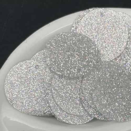 VICIYOO Pailletten, 20 mm, mit seitlichem Loch, glitzernd, flach, rund, lose Pailletten, zum Nähen, für Hochzeit, Dekoration, Basteln, Scrapbook, DIY-Zubehör von VICIYOO