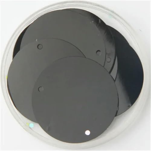 VICIYOO Pailletten, 30 mm, 40 mm, 50 mm, zum Basteln, große, runde Paillette mit 1 Seitenloch, DIY-Nähzubehör, 50 g von VICIYOO