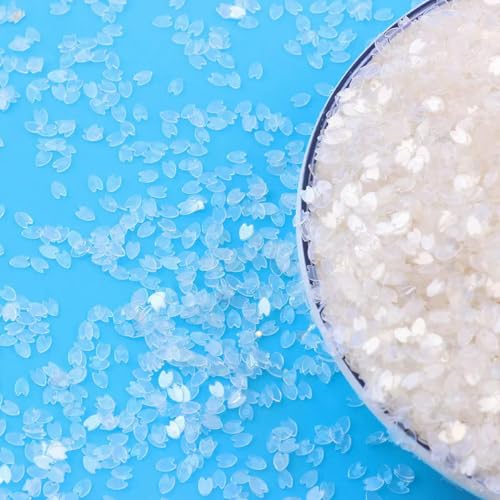 VICIYOO Pailletten, transparent, Bulk-Pailletten, Basteln, Kleidung, Dekoration, DIY-Zubehör, 3–5 mm, 50 g/500 g von VICIYOO