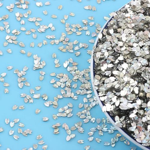 VICIYOO Pailletten, transparent, Bulk-Pailletten, Basteln, Kleidung, Dekoration, DIY-Zubehör, 3–5 mm, 50 g/500 g von VICIYOO