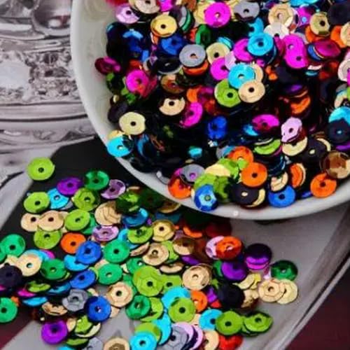 VICIYOO Pailletten in gemischten Farben, 4 mm, 5 mm, 6 mm, flach, rund, lose Pailletten zum Basteln, Nähen, Dekoration, DIY-Zubehör, 20 g VICIYOO Pailletten in gemischten Farben, 4 mm, 5 mm, 6 mm, flach, rund, lose Pailletten zum Basteln, Nähen, Dekoration, DIY-Zubehör, 20 g von VICIYOO