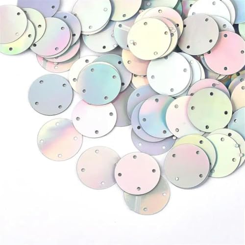 VICIYOO Pailletten mit 4 Löchern, silberfarben und goldfarben, zum Basteln, flach, groß, rund, für Kleidungsstücke/Handtaschen, Zubehör, DIY-Flocken, 20 mm/25 mm/35 mm, 500 g VICIYOO Pailletten mit 4 Löchern, silberfarben und goldfarben, zum Basteln, flach, groß, rund, für Kleidungsstücke/Handtaschen, Zubehör, DIY-Flocken, 20 mm/25 mm/35 mm, 500 g von VICIYOO
