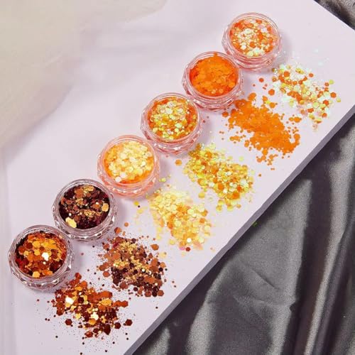 VICIYOO Weihnachts-Harz-Pailletten, rot-grün, grober Glitzer für Epoxidharz-Formfüllungen, gemischte Schneeflocken, DIY-Weihnachts-Harz-Shaker-Füller von VICIYOO