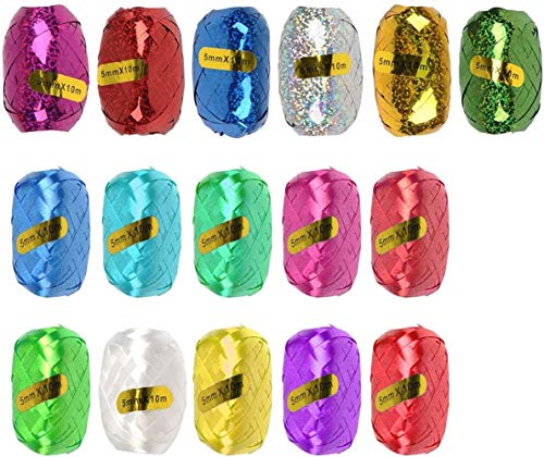 VICMAT 16 Stück Ringelband in verschiedenen Farben Geschenkband, Hochwertiges Set zumVerpacken und Basteln Polyband in Geschenkverpackung, Zufällige Farbe VICMAT 16 Stück Ringelband in verschiedenen Farben Geschenkband, Hochwertiges Set zumVerpacken und Basteln Polyband in Geschenkverpackung, Zufällige Farbe von VICMAT