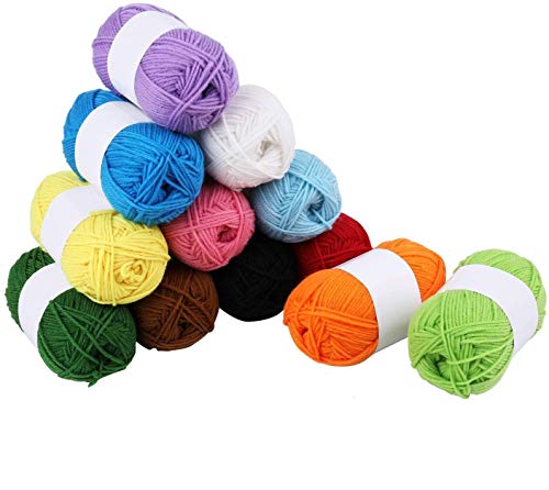 VICMAT 24 xHäkelgarn Handstrickgarn Weich Baumwolle, Big Mamma Wolle FüR HäKeln Und Kunsthandwerk Wie Kissen, Mütze, Wohnaccessoires und Vieles Mehr, Zufällige Farbe VICMAT 24 xHäkelgarn Handstrickgarn Weich Baumwolle, Big Mamma Wolle FüR HäKeln Und Kunsthandwerk Wie Kissen, Mütze, Wohnaccessoires und Vieles Mehr, Zufällige Farbe von VICMAT