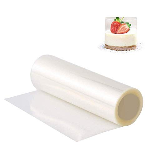 VICMAT Tortenrandfolie, 10cm x 10m Transparent Rolle Kuchen Halsbänder, Transparent Rolle für Tortendekorationen Mousse Kuchen von VICMAT