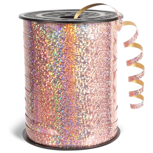 457 Meter Ringelband in Rotgold, 1,27 cm breit, glänzende Metallbänder für Geschenkverpackungen, Basteln, Luftballons, Hochzeit, Geburtstag, Party-Dekorationen 457 Meter Ringelband in Rotgold, 1,27 cm breit, glänzende Metallbänder für Geschenkverpackungen, Basteln, Luftballons, Hochzeit, Geburtstag, Party-Dekorationen von VICROIC