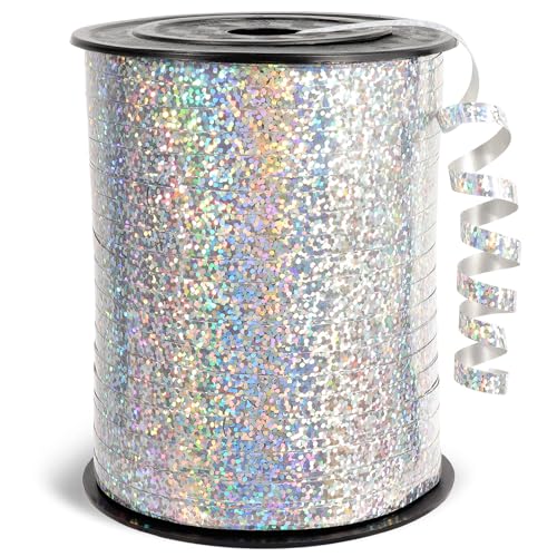 457 m langes Ringelband, 1,27 cm breit, glänzendes Metallic-Band für Geschenkverpackungen, Basteln, Luftballons, Hochzeit, Geburtstag, Party-Dekorationen 457 m langes Ringelband, 1,27 cm breit, glänzendes Metallic-Band für Geschenkverpackungen, Basteln, Luftballons, Hochzeit, Geburtstag, Party-Dekorationen von VICROIC