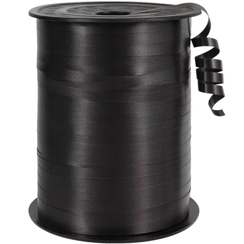 457 m schwarzes Ringelband, 1,27 cm breit, Ballonschnur, Bänder für Geschenkverpackungen, Basteln, Hochzeit, Geburtstag, Party, Weihnachtsdekorationen für Blumen, Floristenbedarf 457 m schwarzes Ringelband, 1,27 cm breit, Ballonschnur, Bänder für Geschenkverpackungen, Basteln, Hochzeit, Geburtstag, Party, Weihnachtsdekorationen für Blumen, Floristenbedarf von VICROIC