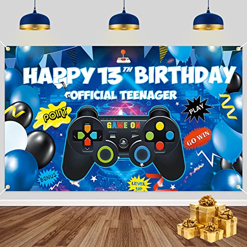 13. Videospiel Geburtstag Dekorationen - Banner, Hintergrund, Happy Birthday Deko für Jungen - Party Dekoration 13. Videospiel Geburtstag Dekorationen - Banner, Hintergrund, Happy Birthday Deko für Jungen - Party Dekoration von VICSOM