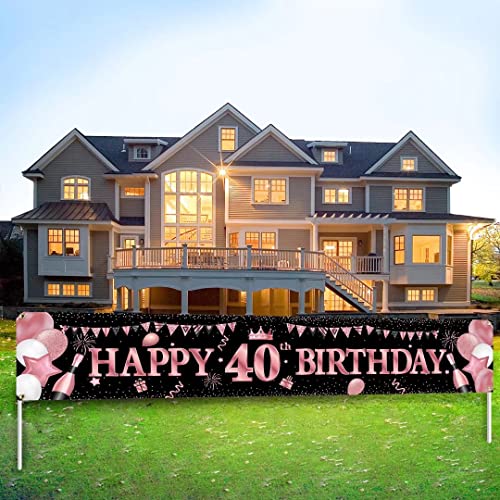 VICSOM 40 Geburtstag Frau, Banner 40 Geburtstag, 40 Geburtstag Banner Roségold, 40 Geburtstag Deko, Schild 40 Geburtstag, 40 Geburtstagsdeko zum 40 Geburtstag Frauen Party Deko VICSOM 40 Geburtstag Frau, Banner 40 Geburtstag, 40 Geburtstag Banner Roségold, 40 Geburtstag Deko, Schild 40 Geburtstag, 40 Geburtstagsdeko zum 40 Geburtstag Frauen Party Deko von VICSOM