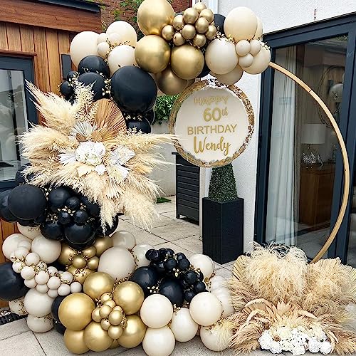 Ballon Girlande Gold Schwarz, 116 Stück Luftballon Girlande Geburtstag Schwarz Metallic Gold und Sand Weiß Luftballons Party Deko für Geburtstag Babyparty Hochzeit Engagement Graduation Dekorationen Ballon Girlande Gold Schwarz, 116 Stück Luftballon Girlande Geburtstag Schwarz Metallic Gold und Sand Weiß Luftballons Party Deko für Geburtstag Babyparty Hochzeit Engagement Graduation Dekorationen von VICTERR