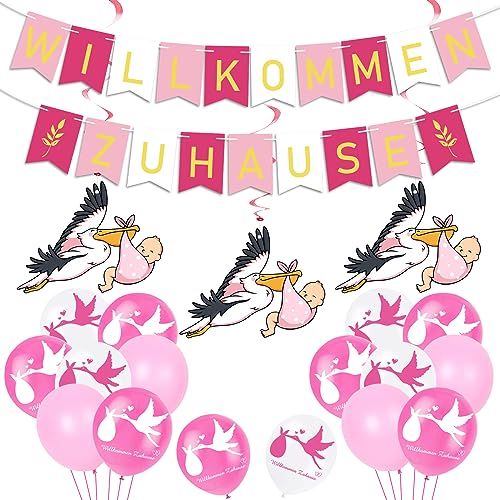 Willkommen Zuhause Welcome Home Baby,Storch Geburt für Draussen Rosa Herzlich Willkommen Girlande Willkommen Zuhause Baby,Dekoration für Baby- & Kleinkinderzimmer Home Deko Wilkommensdeko Zuhause Baby Willkommen Zuhause Welcome Home Baby,Storch Geburt für Draussen Rosa Herzlich Willkommen Girlande Willkommen Zuhause Baby,Dekoration für Baby- & Kleinkinderzimmer Home Deko Wilkommensdeko Zuhause Baby von VICTERR