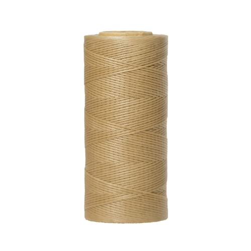 Victohome Gewachste Nähgarn Fäden, 100 % Polyester, 150D/0,8 mm, 247 m Allzweckfäden, Handnähen, Lederprojekte und Handwerk (Khaki) von VICTOHOME