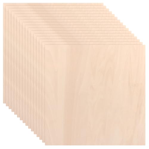 VIDETOL 15 Stück Sperrholzplatte 3mm, 300 x 300 x 3 mm Lindenholz, Bastelholz Holzplatte, Holzplatten zum Basteln für Modell, DIY Holzarbeiten, Malerei, Dekorationen VIDETOL 15 Stück Sperrholzplatte 3mm, 300 x 300 x 3 mm Lindenholz, Bastelholz Holzplatte, Holzplatten zum Basteln für Modell, DIY Holzarbeiten, Malerei, Dekorationen von VIDETOL