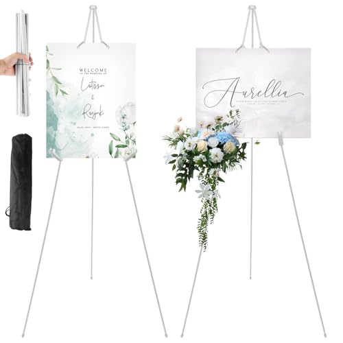 VIDETOL 2 Stück Staffelei Ständer, 160 cm Faltbare Staffelei, Portable Künstler Staffelei Stand, Staffeleien Weiß für Malen, Display Malerei Leinwand VIDETOL 2 Stück Staffelei Ständer, 160 cm Faltbare Staffelei, Portable Künstler Staffelei Stand, Staffeleien Weiß für Malen, Display Malerei Leinwand von VIDETOL