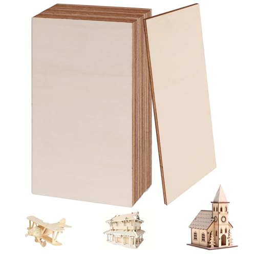 VIDETOL 24 Stück 24 Stück Sperrholzplatte 3mm, 10 x 20 cm Balsaholz Platten, Holzplatten zum Basteln und Bemalen, Unbearbeitete Holzplatte für Laserprojekte, Handwerk und DIY Modell VIDETOL 24 Stück 24 Stück Sperrholzplatte 3mm, 10 x 20 cm Balsaholz Platten, Holzplatten zum Basteln und Bemalen, Unbearbeitete Holzplatte für Laserprojekte, Handwerk und DIY Modell von VIDETOL