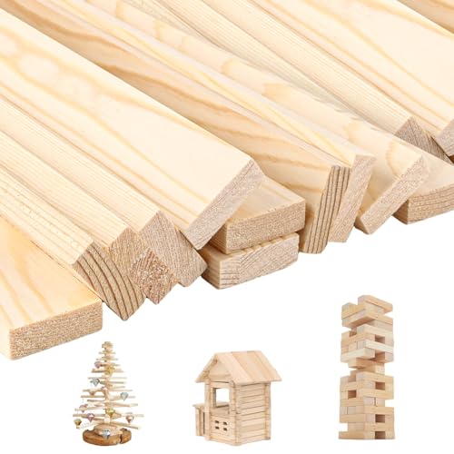 VIDETOL 30 Stück Holzstäbe Quadratisch, 30 x 3 x 1 cm Unvollendete Holzleisten, Holzleisten zum Basteln für Bastelprojekte, Schnitzen, Holzbasteleien, DIY Projekte VIDETOL 30 Stück Holzstäbe Quadratisch, 30 x 3 x 1 cm Unvollendete Holzleisten, Holzleisten zum Basteln für Bastelprojekte, Schnitzen, Holzbasteleien, DIY Projekte von VIDETOL